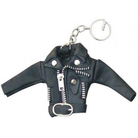Black Leather Motorcycle Key Chain