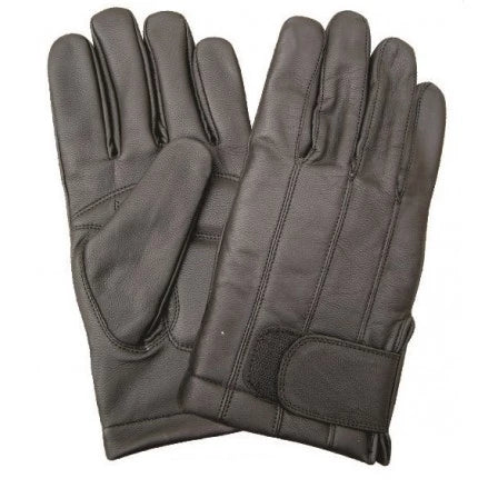 Black Lined Full Finger Motorcycle Gloves