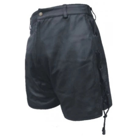 Ladies Leather Side and Front Laced Shorts