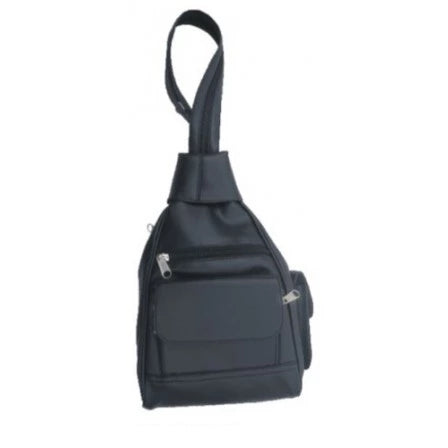 Ladies Black Plain PVC Large Backpack