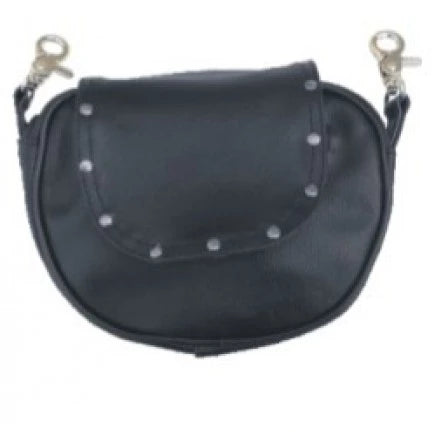 Ladies Black Studded Belt Loop Bag