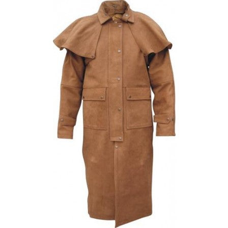 Mens Brown Soft Touch Leather Duster