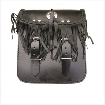 Medium Leather Fringe and Braid Sissy Bar Bag