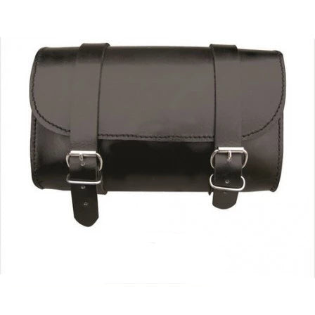 Black Leather Small Plain Tool Bag