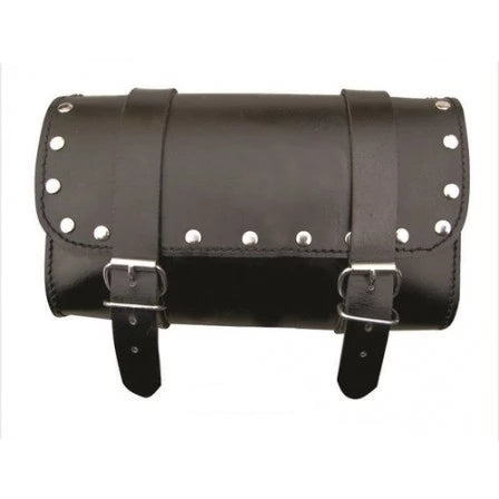 Black Leather Small Studded Tool Bag