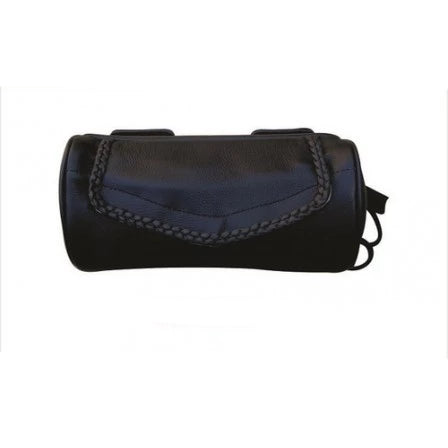 Black Soft Leather Braid Tool Bag