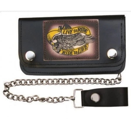 Live to Ride Ride to Live Bikers Chain Wallet