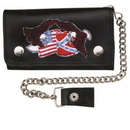 Flags and Eagles Bikers Chain Wallet