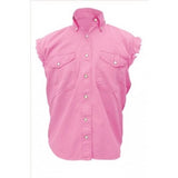 Ladies Pink Cotton Sleeveless Shirt