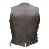Ladies Braided  Leather Side Laced Motorcycle Vest