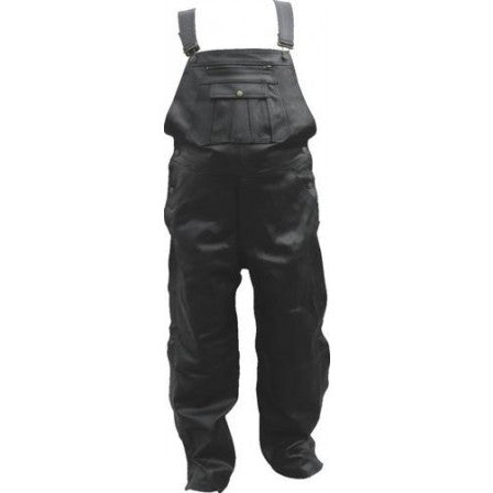 Mens Black Analine Leather Overall