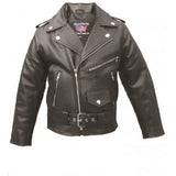 Kids Soft Black Leather Motorcycle Jacket