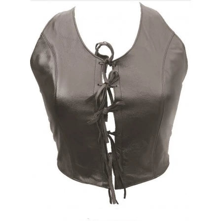 Ladies Leather Top with Laces on the Front