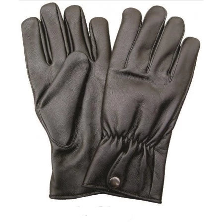 Black Snap Enclosure Full Finger Plain Motorcycle Gloves