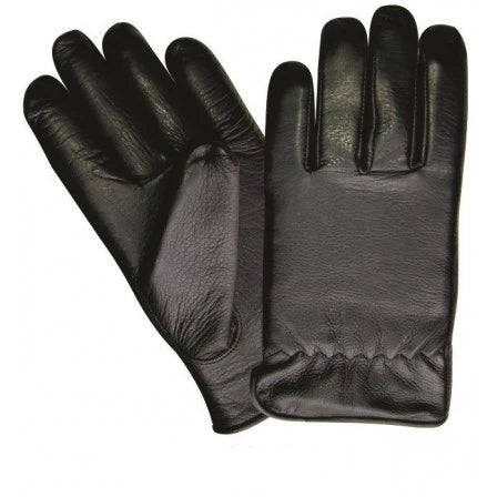 Mens Lined Soft Naked Leather Motorcycle Full Finger Riding Gloves