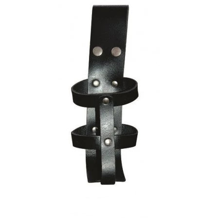 Black Leather Belt Loop Can Holder