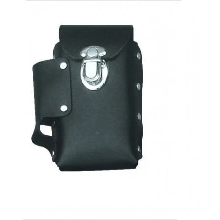 Black Leather Cigarette Holder with Lighter holder